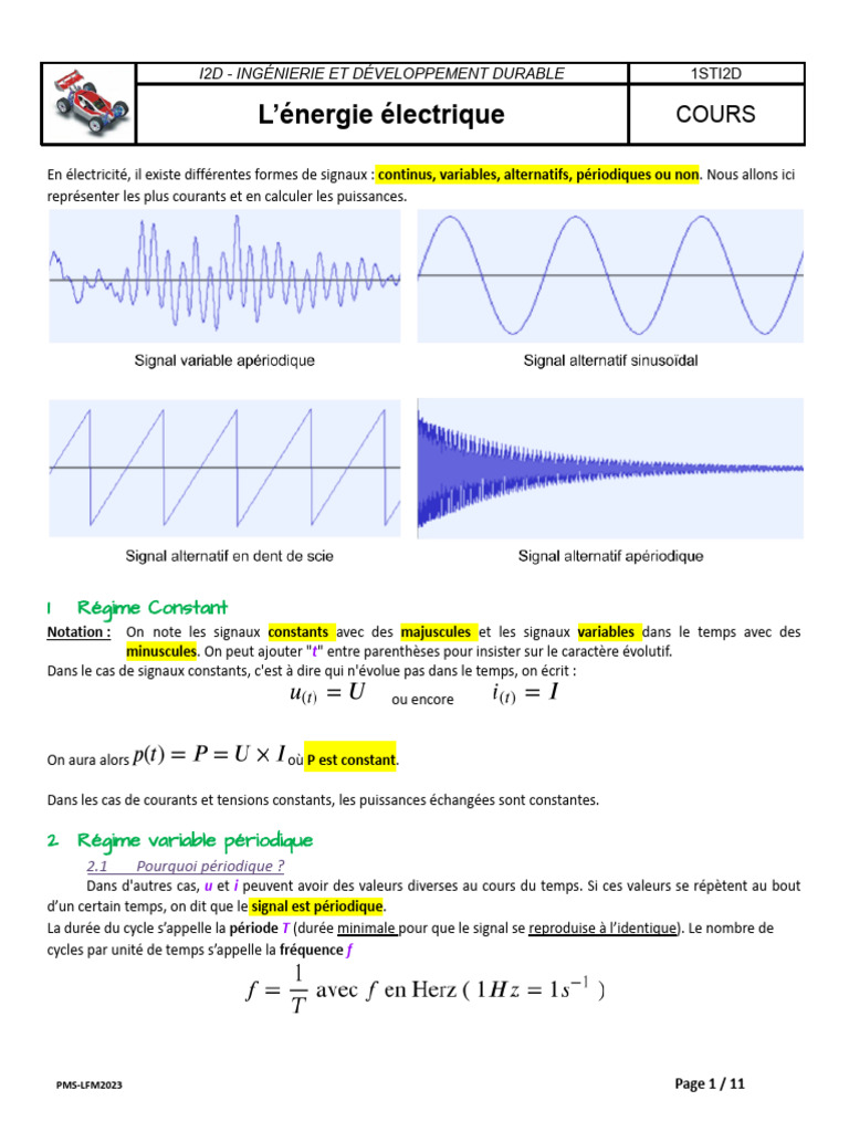 Électricité : Signaux et Puissances | PDF | Puissance (physique ...