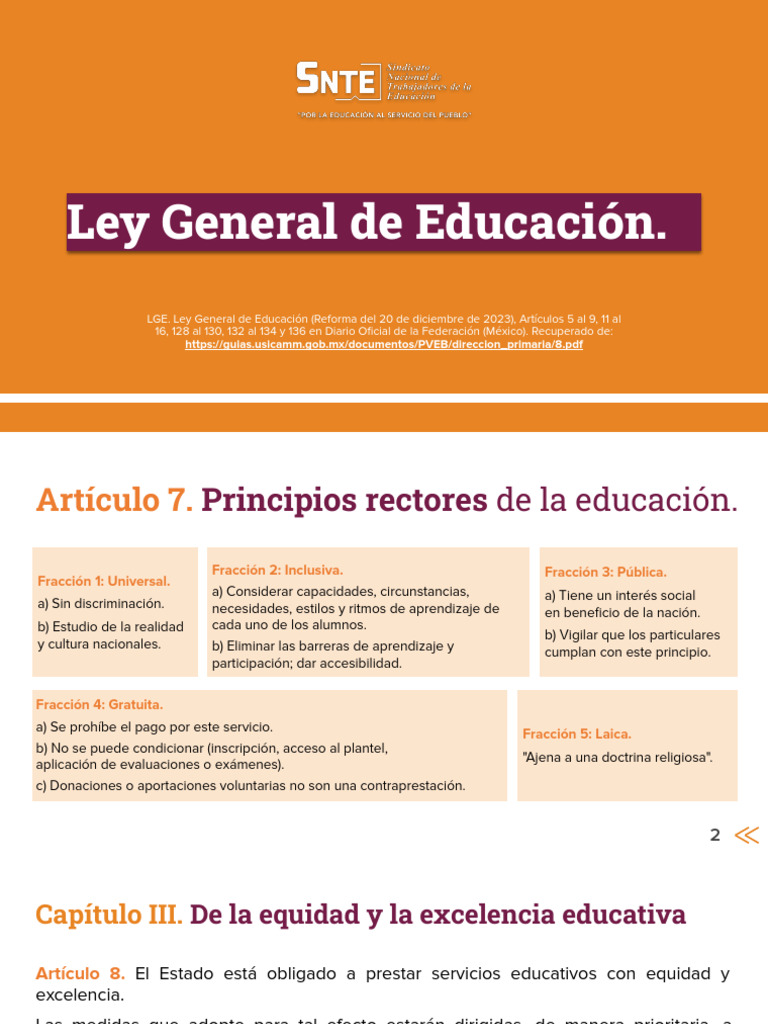 Ley General de Educación en México 2023 | PDF | Sustentabilidad | Escuelas