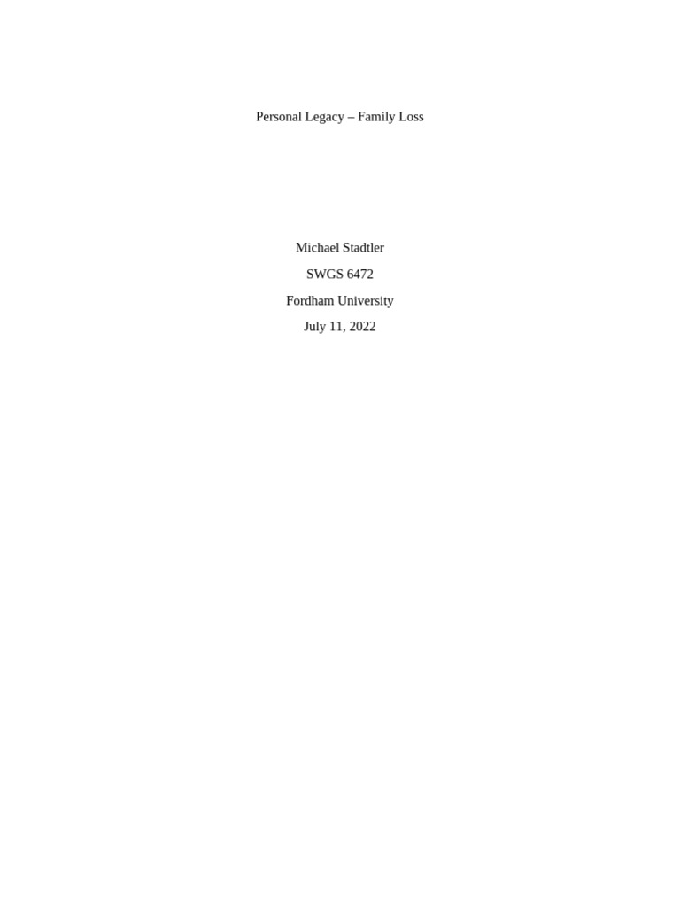 Personal Legacy | PDF