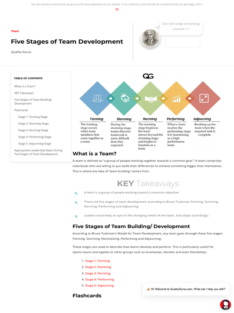 Five Stages of Team Development - Quality Gurus | PDF | Leadership ...