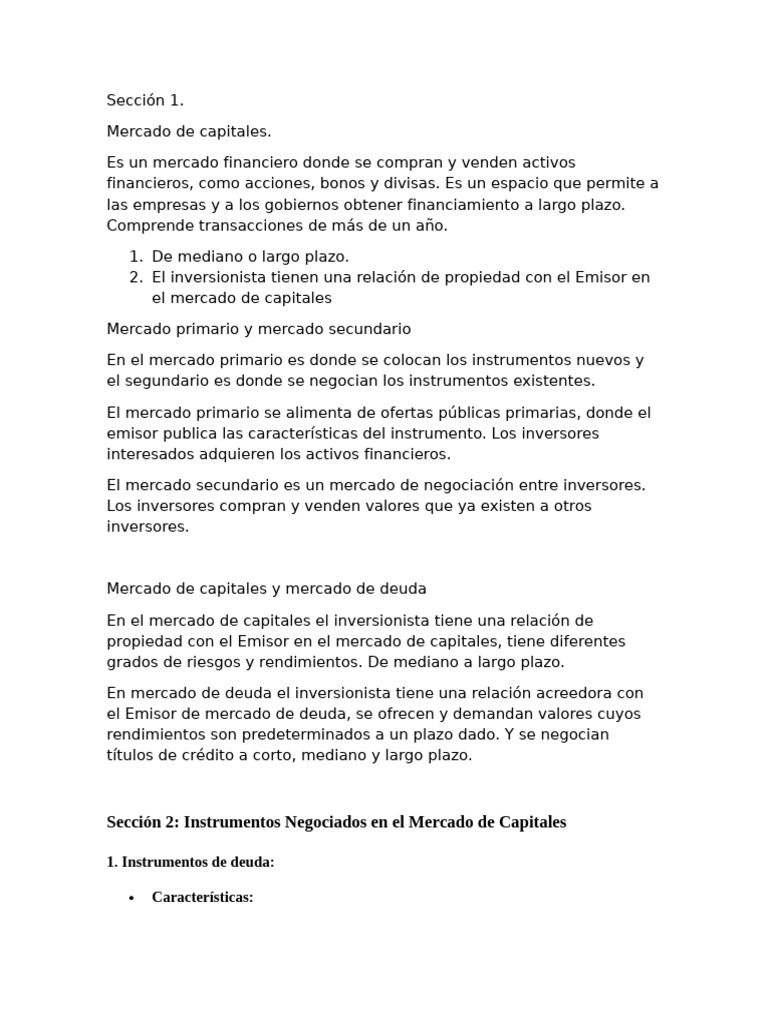 A16. Mercado de Capitales | PDF | Bolsa | Arbitraje