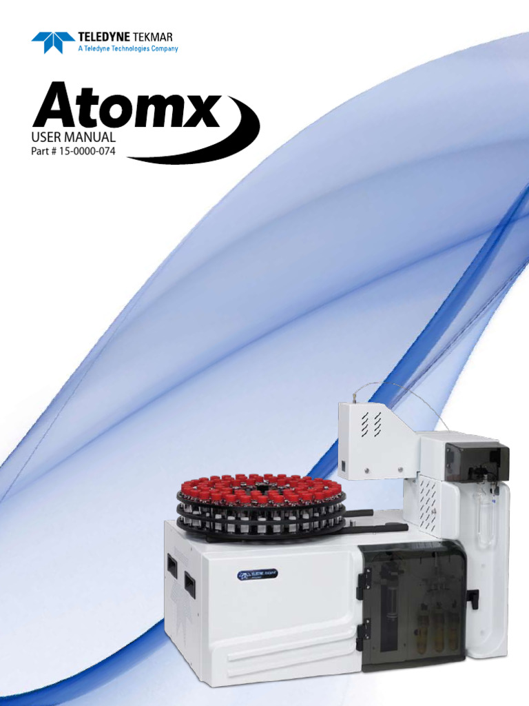 Atomx User Manual and Warranty Guide | PDF | Gas Chromatography ...