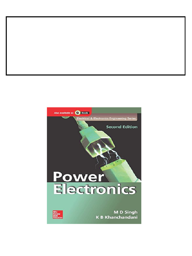 Power Electronics 2nd Edition Dr M D Singh pdf download | PDF | Power ...