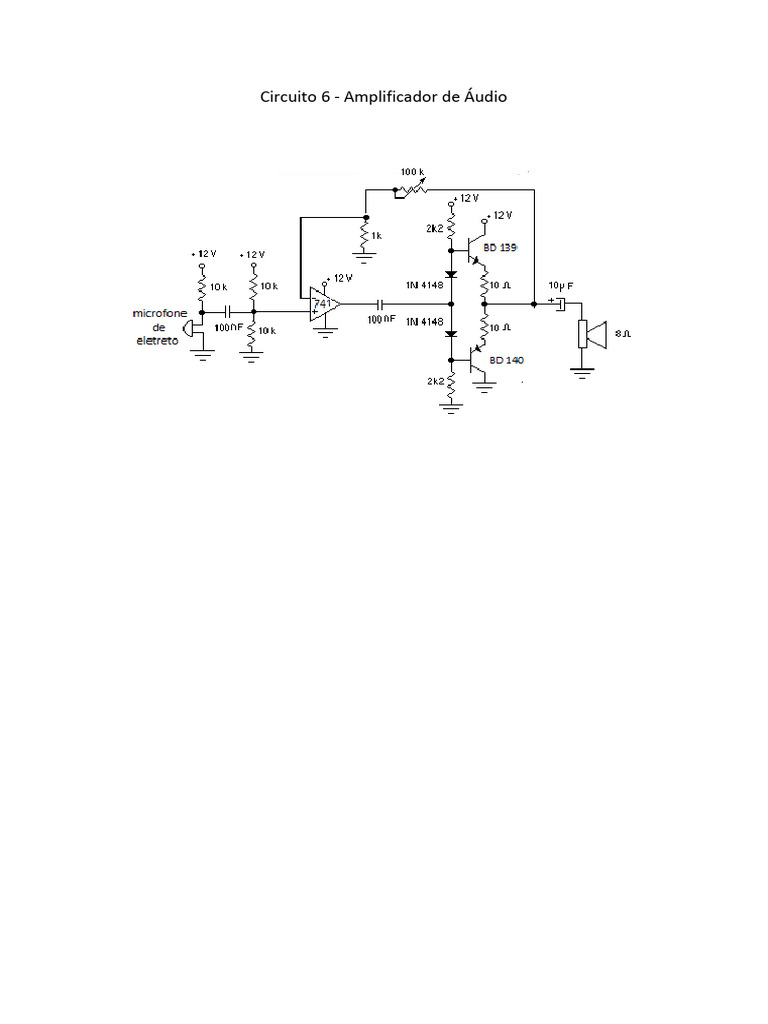 ckt 6 - Amp áudio com capacitor desac | PDF