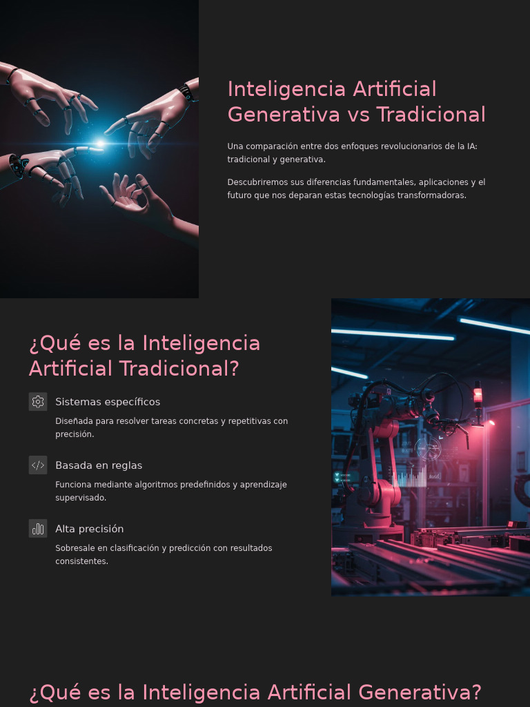 IA Generativa vs Tradicional: Comparativa Clave | PDF | Inteligencia ...