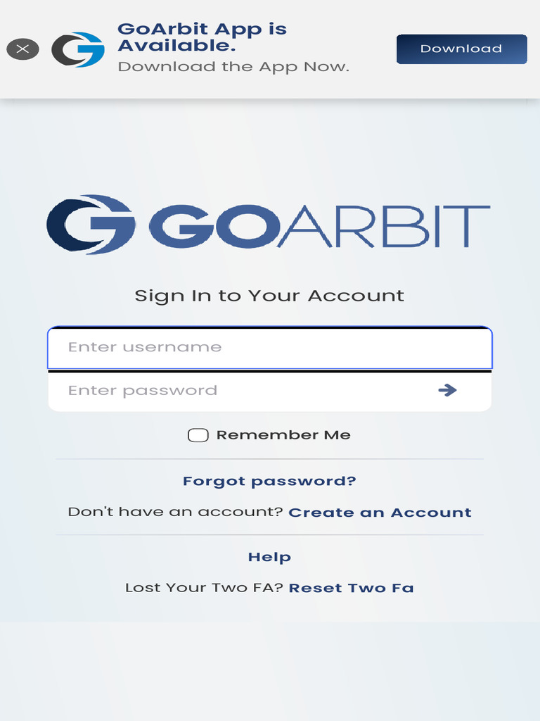 Login GoArbit | PDF