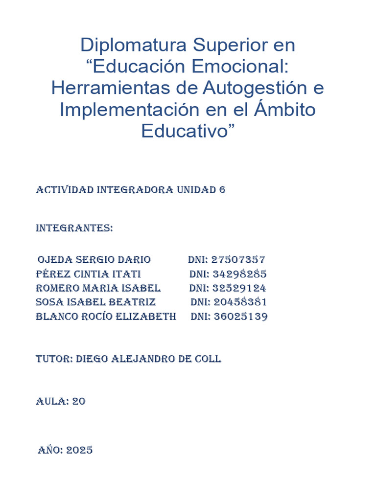 Estrategias de Educación Emocional en Aula | PDF | Las emociones ...