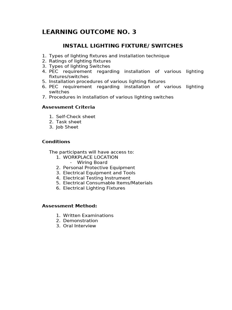 07d Learning Outcome No | PDF