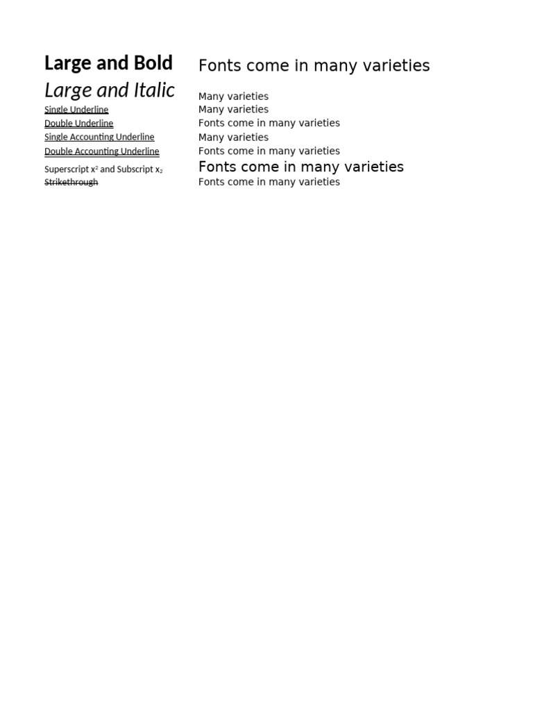 Font Examples | PDF