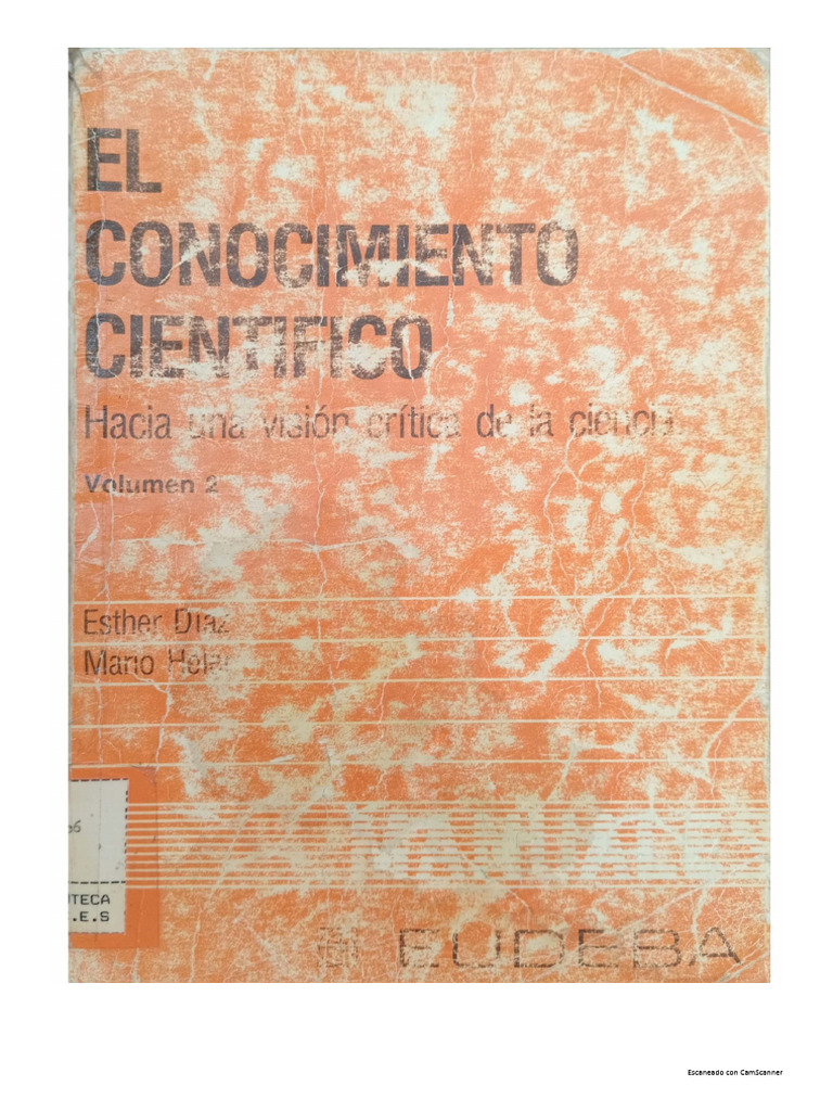 El Conocimiento Científico VOLUMEN 2 PDF Hipótesis Razonamiento