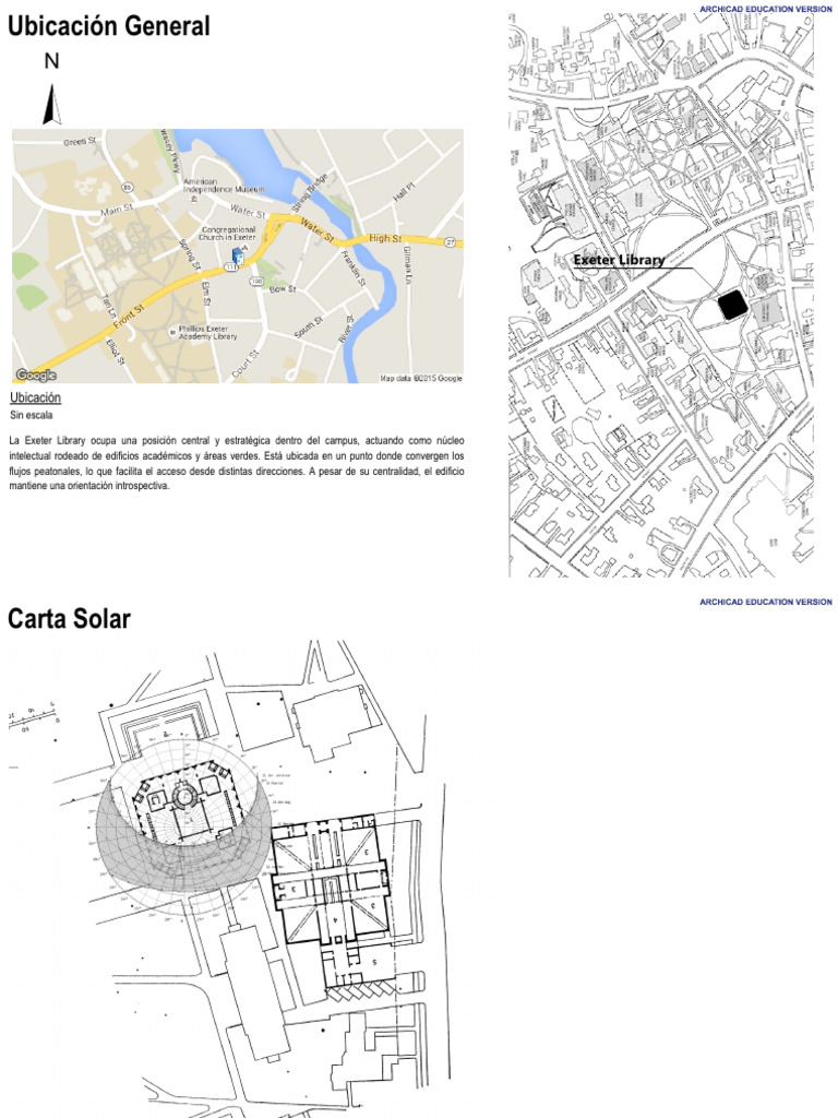 Diseño y Emplazamiento de Exeter Library | PDF