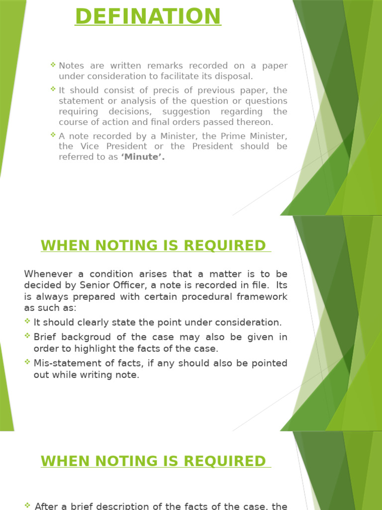 Noting and Drafting in Government Offices | PDF | Precedent