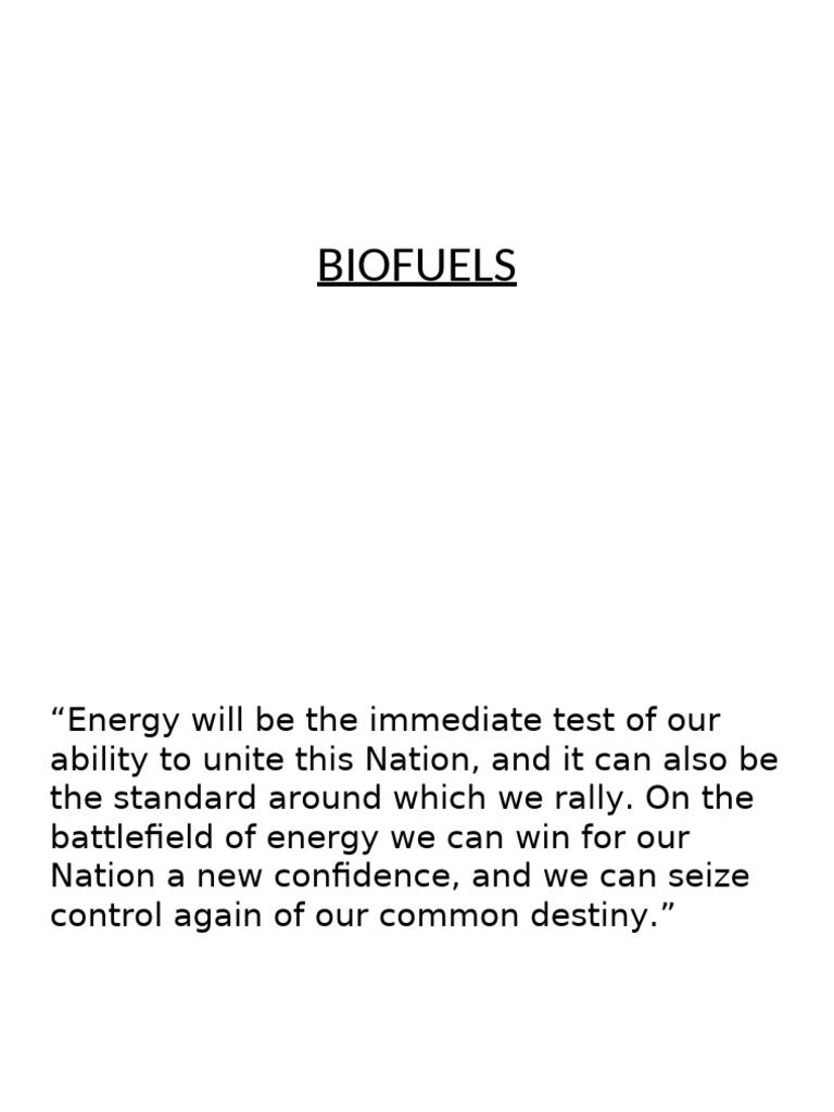 Biofuels and Renewable Energy Insights | PDF