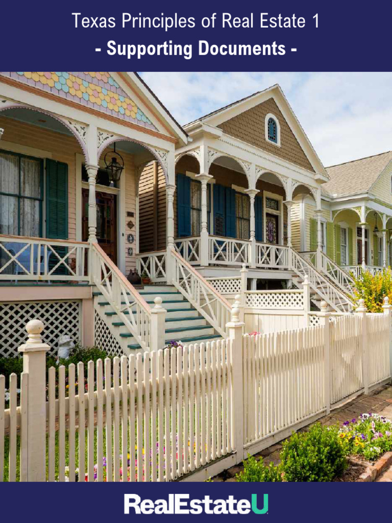 Texas Real Estate Principles Overview | PDF | U.S. Securities And ...