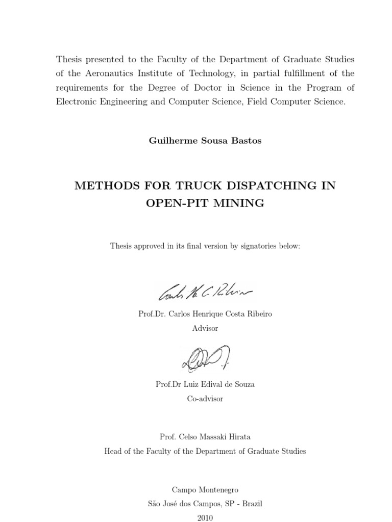 Truck Dispatching Methods in Mining | PDF | Approximation ...