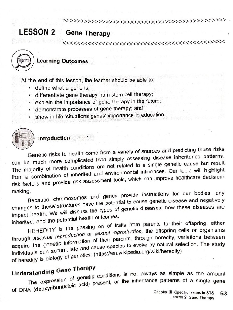 c3 Lesson 2 Gene Therapy Sts | PDF