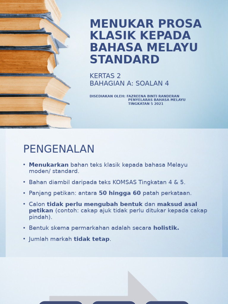 Menukar Prosa Klasik ke Moden | PDF