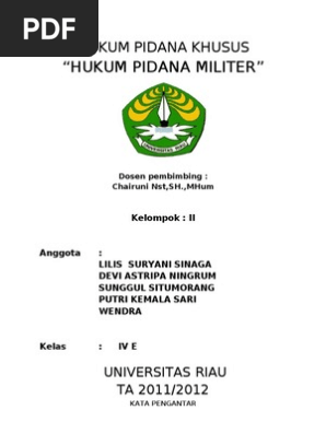 Pidana Militer Baru