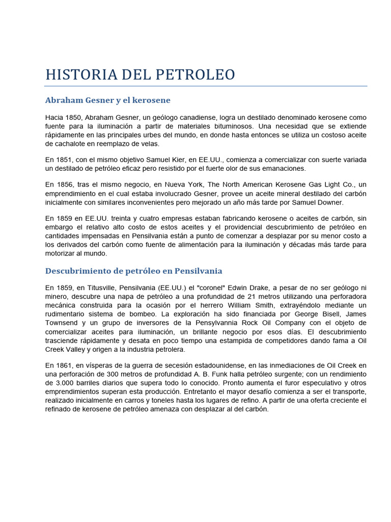 Historia del petróleo en Argentina | PDF | OPEP | Petróleo