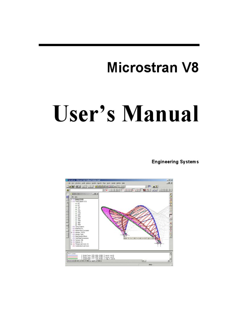 MswinV8 User Manual | PDF | Menu (Computing) | Truss