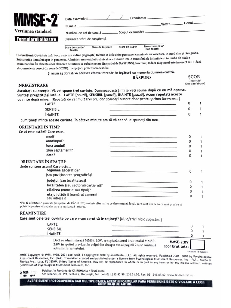 Teste Mmse | PDF