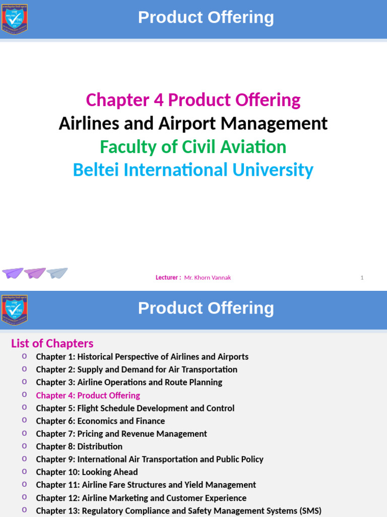 Chapter 4 Product Offering | PDF | Low Cost Carrier | Airlines