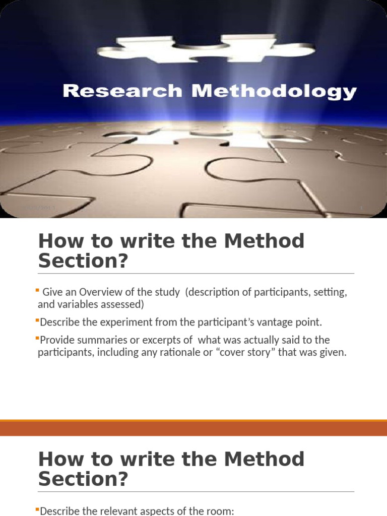 Lecture 4 - WritingtheMethodsSection | PDF | Validity (Statistics ...