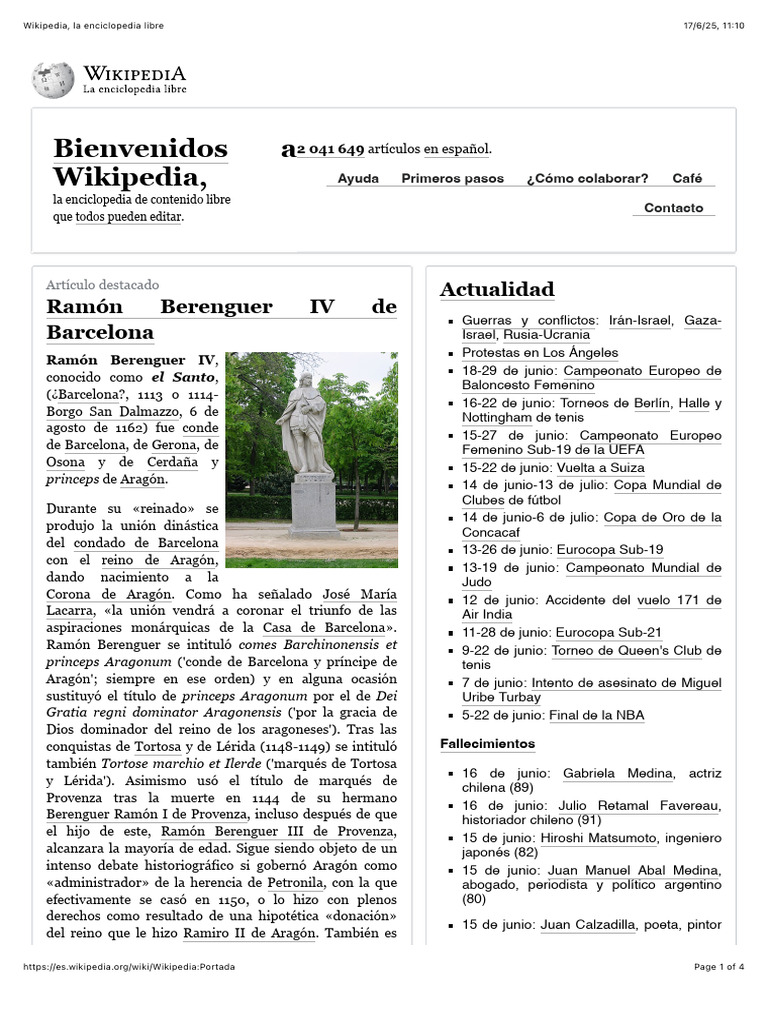 Wikipedia: La enciclopedia libre | PDF