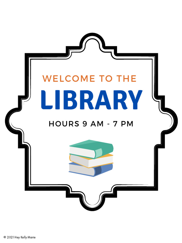 Library Dramatic Play Printables | PDF | Libraries | Books
