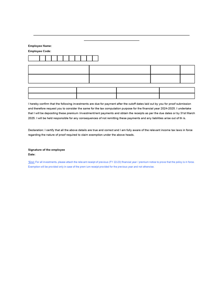 Tax Proof Forms | PDF