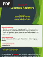 Types of Register in English Writing | PDF | Linguistics | Human ...