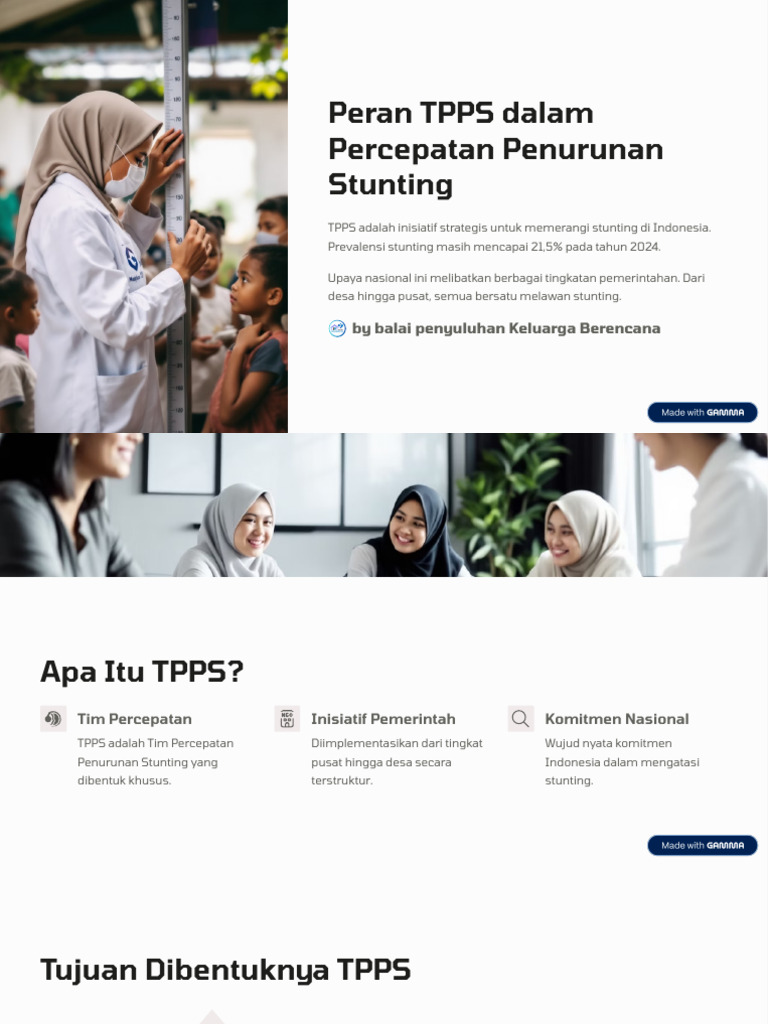 Peran TPPS dalam Penurunan Stunting | PDF