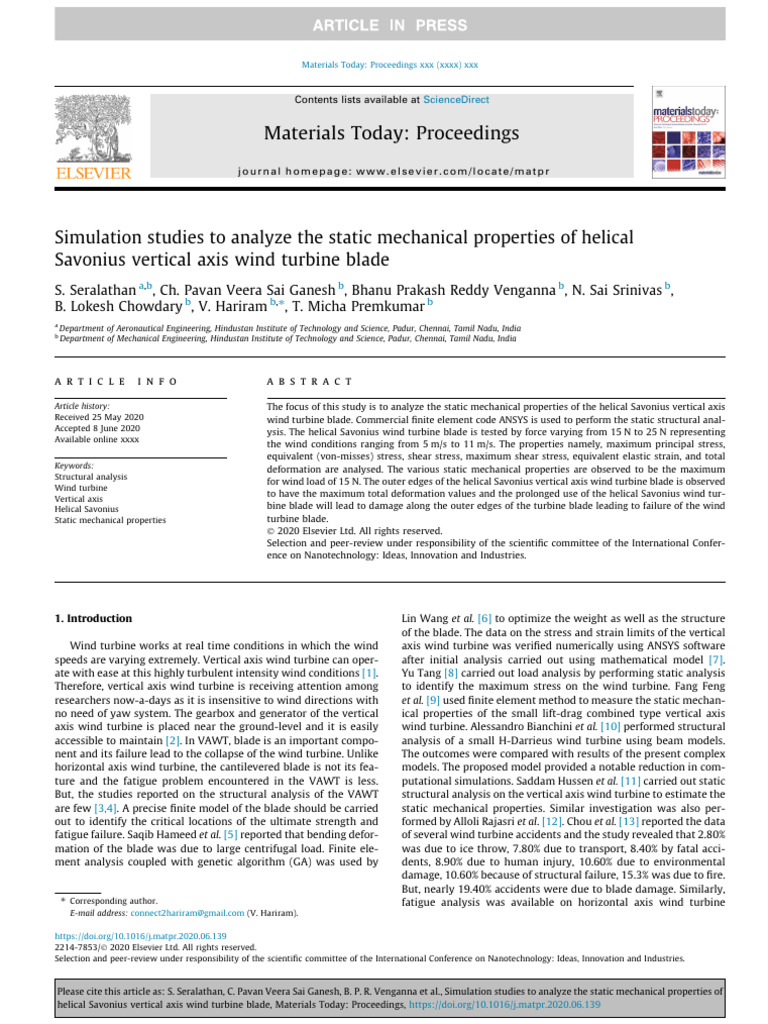 Simulation Studies To Analyze The Static Mechanical Properties of ...