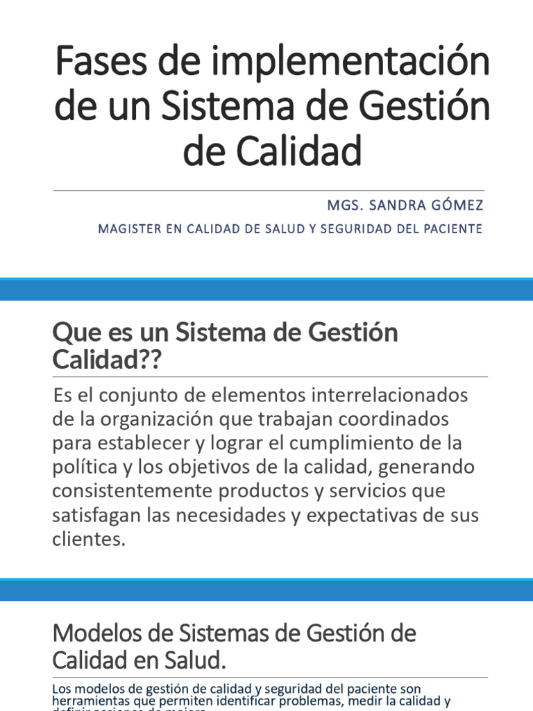Sistema de Calidad | PDF | Sistema de manejo de calidad | Calidad ...