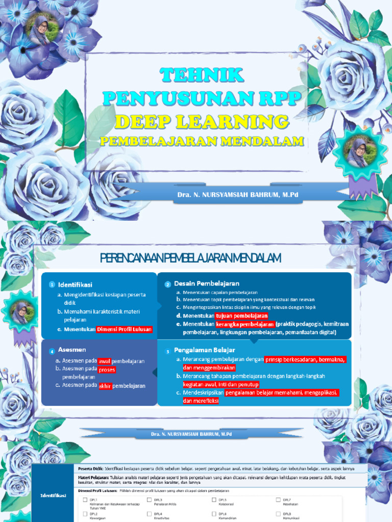 Menyusun RPP Deep Learning - Nursyamsiah Bahrum | PDF