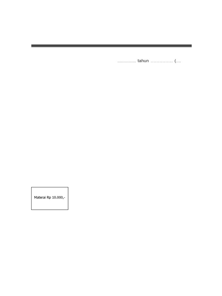 Format Surat Pernyataan BSU 2025 | PDF