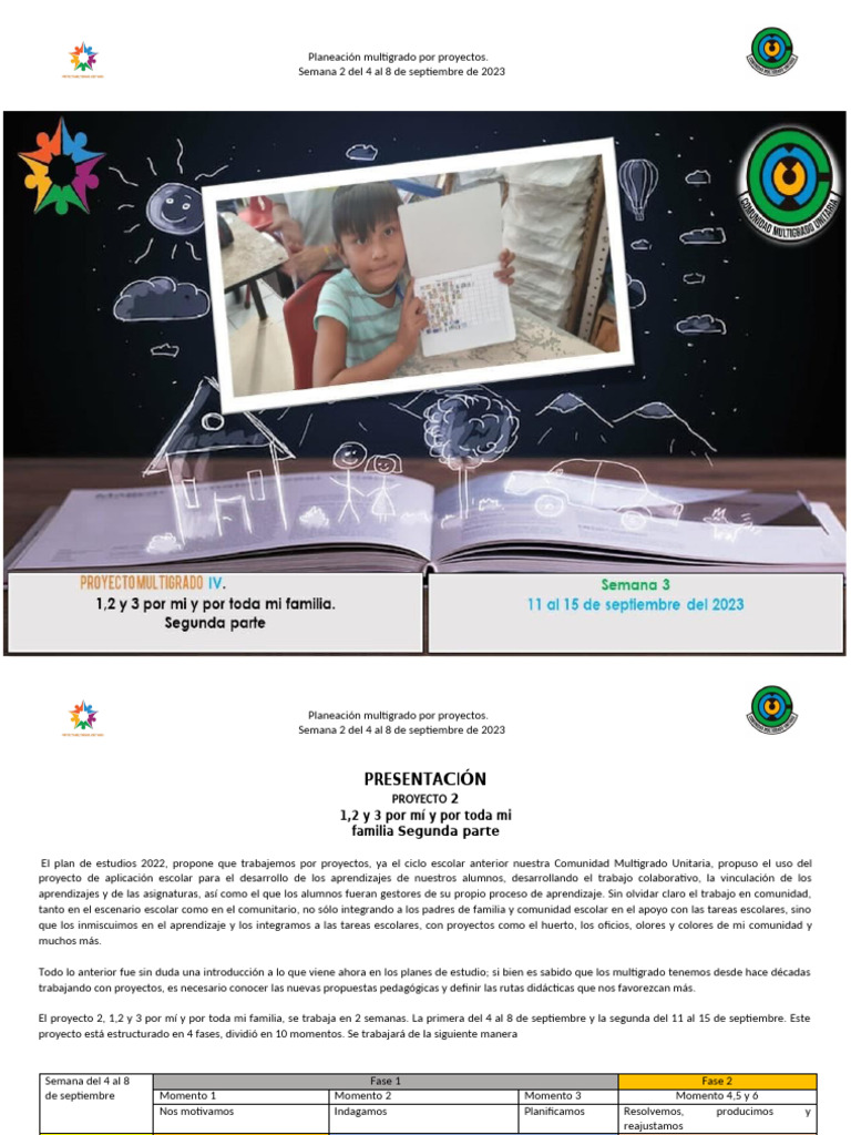 Planeación Multigrado: Proyecto 1,2,3 | PDF | Plan de estudios | Maestros