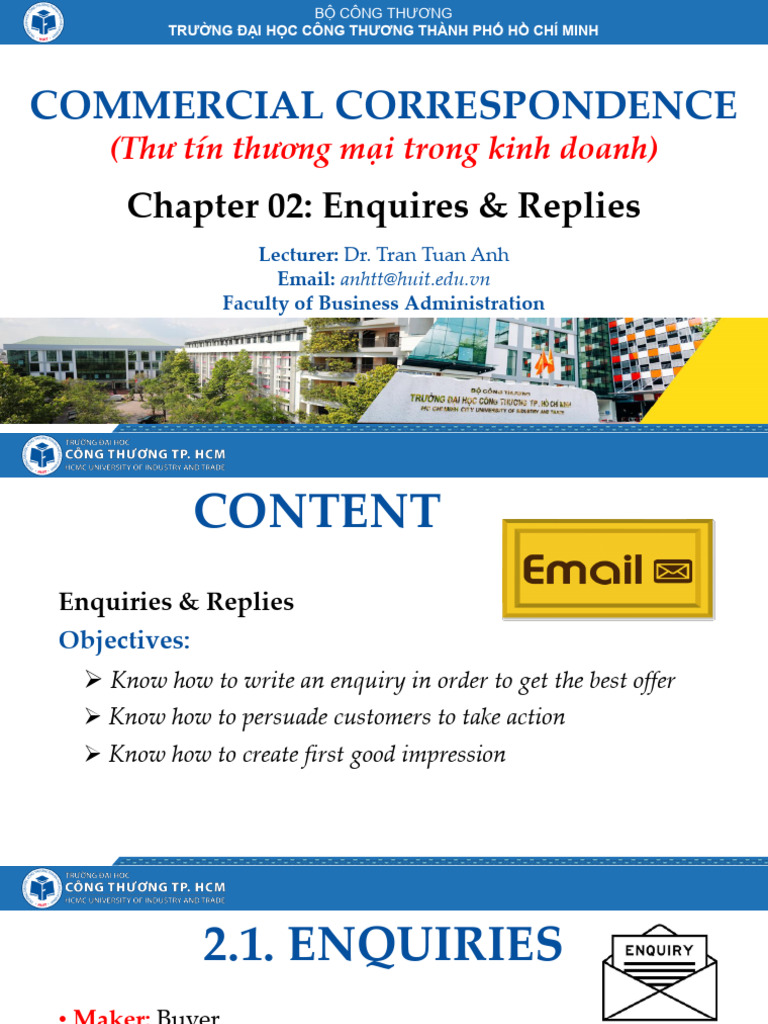 Chapter 02 - Enquires and Replies | PDF