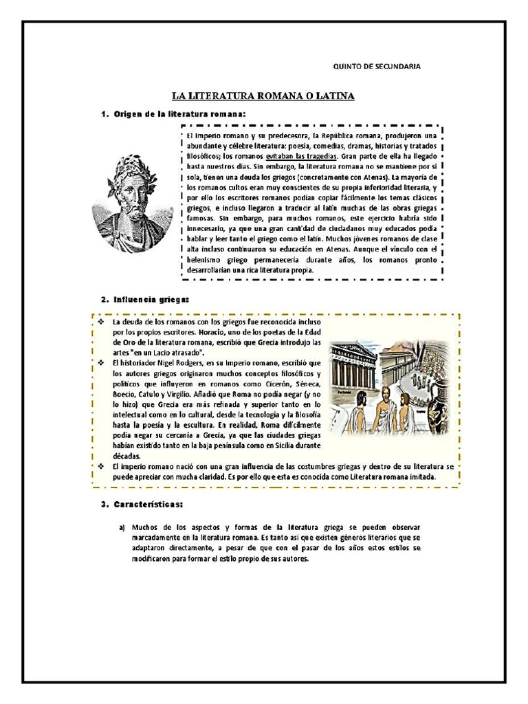Literatura Romana: Poetas y Obras Clave | PDF