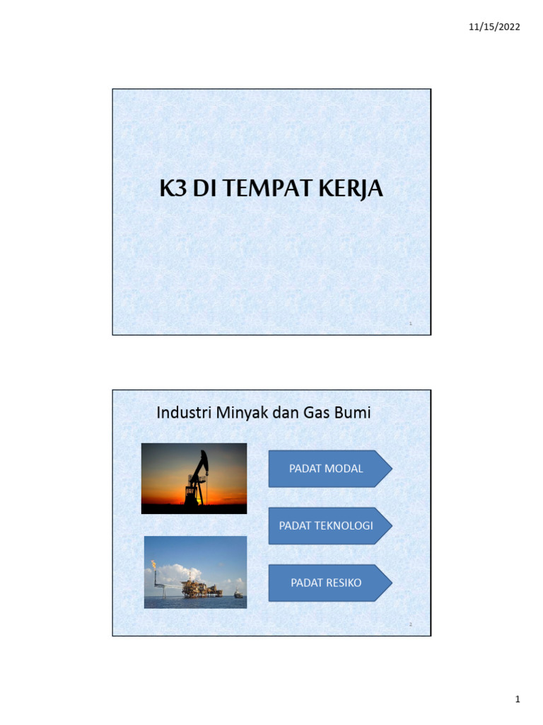 K3 Di Tempat Kerj Nov22 | PDF