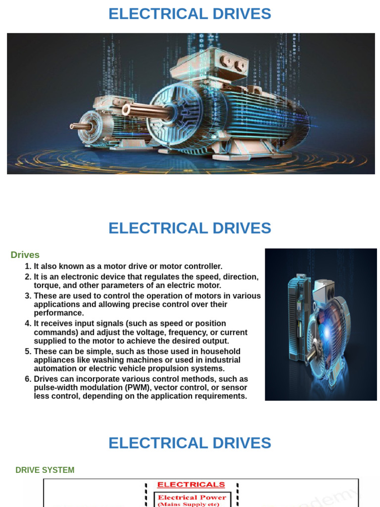 Electric Drives in Engineering Applications | PDF | Electric Motor ...