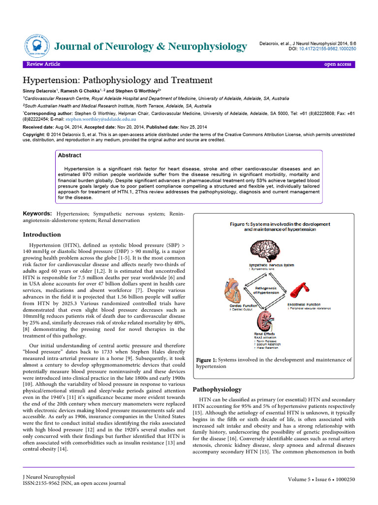 Hypertension Pathophysiology and Treatme | PDF | Angiotensin | Blood ...