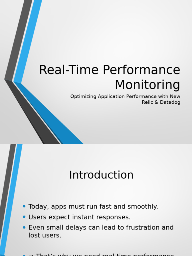 Real-Time Performance Monitoring Presentation 1 | PDF