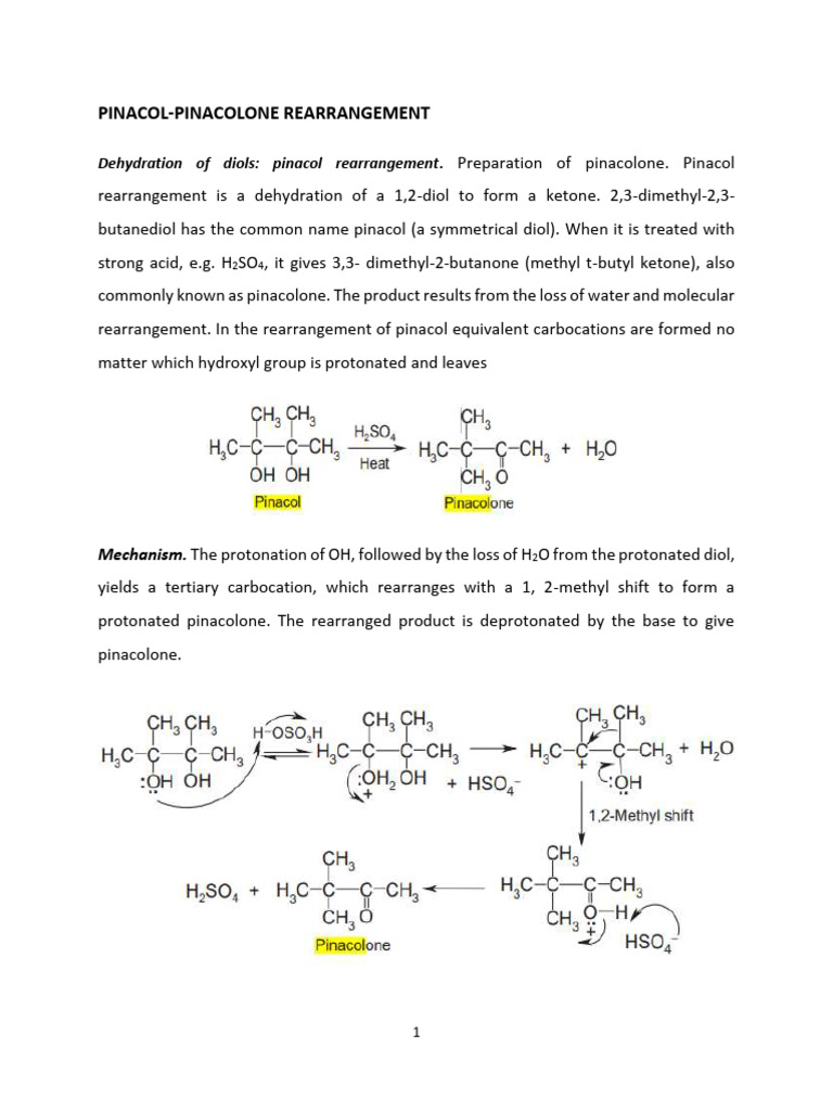 Rearrangement Reactions | PDF | Ester | Ketone