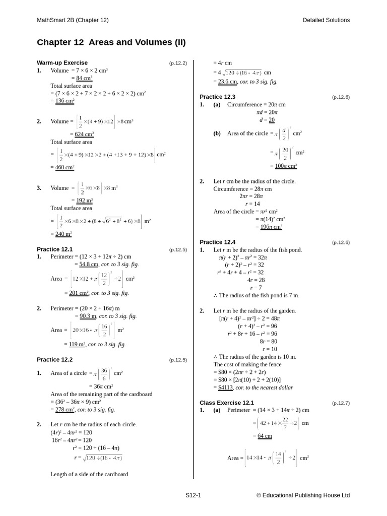 Area and Arc Length Calculations | PDF | Area | Angle