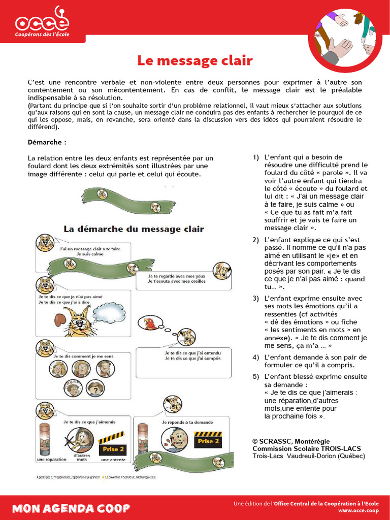 Message Clair en Maternelle | PDF