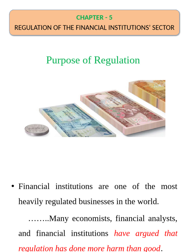 Financial Institutions Regulation Overview | PDF | Securities (Finance ...