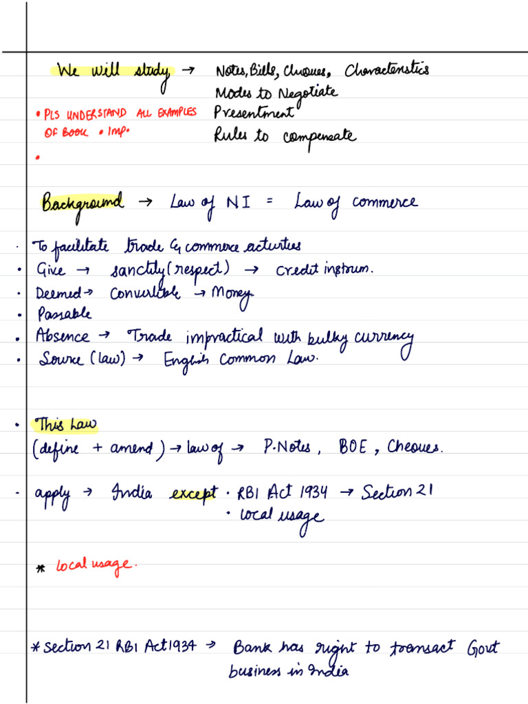 Negotiating Notes and Bills of Exchange | PDF | Private Law | Justice