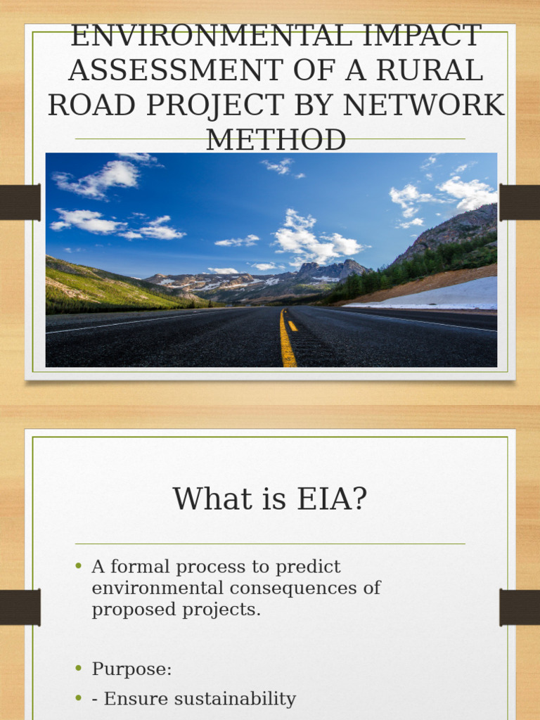 EIA of Rural Road Project: Network Method | PDF | Environmental Impact ...