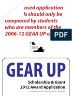 Virginia GEAR UP Scholarship & Award 2012 Grant Application